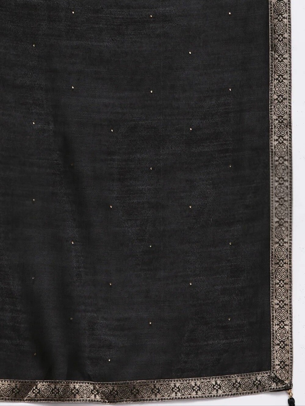 Libas Black Gold Embroidered Anarkali Kurta Set Dupatta Indian Size Xxl - Picture 4 of 9